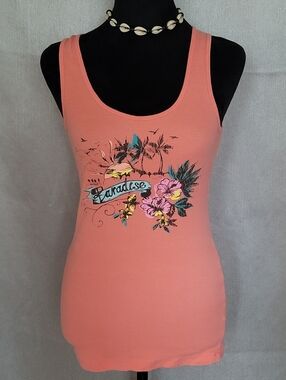 Women’s Coral Paradise Graphic Tank Top